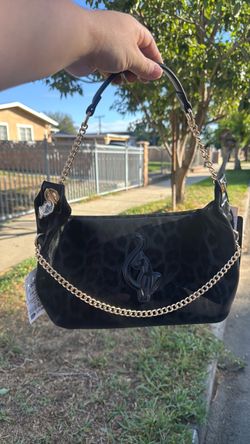 Baby Phat black leopard purse