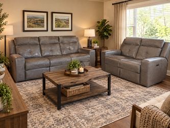 Recliner sofa and loveseat