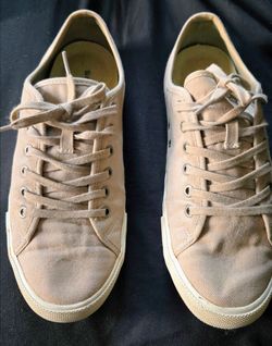 SeaVees Monterey Sneaker Standard Men's Size 10.5 Tan Beige Canvas Low Tt7