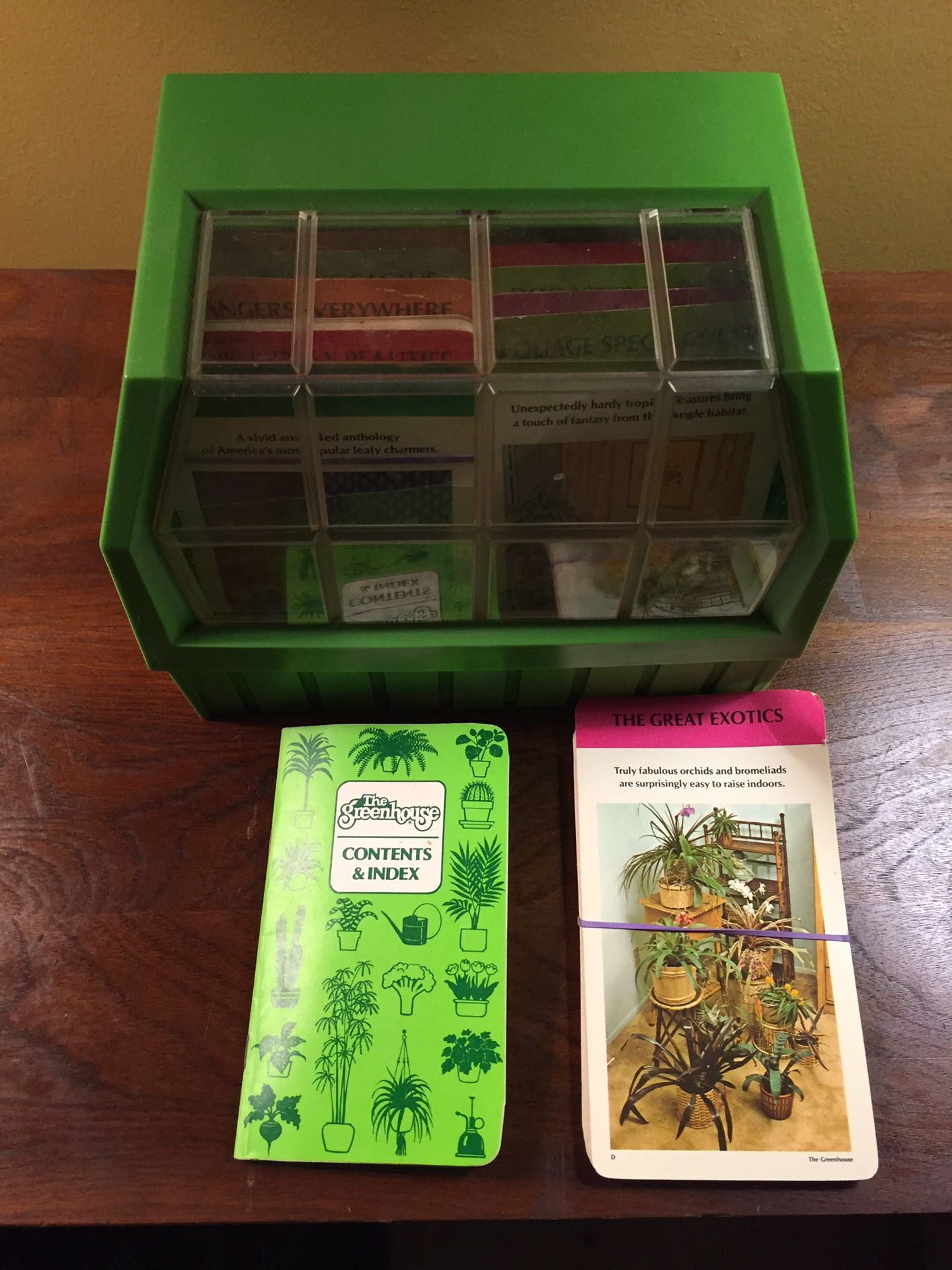 Greenhouse index cards - how to care for a variety of plants