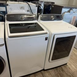 Samsung washer and dryer set electric with warranty