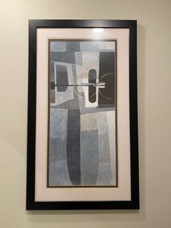 Large framed  modern abstract Art 43” X 25”