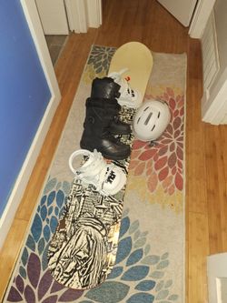 Snowboard Bundle with Boots, Bindings, and Helmet
