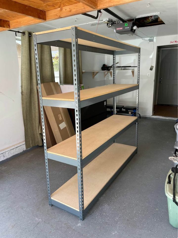 Garage Shelving 72 in W x 18 in D Industrial Boltless Storage Racks New