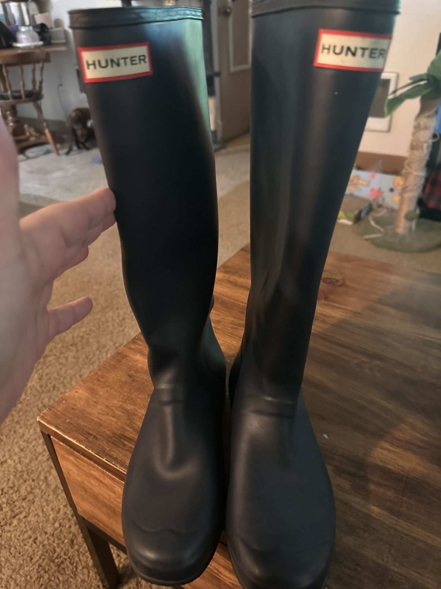Tall Hunter Rain Boots Navy
