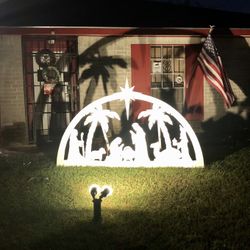 Wooden Nativity Scene Display