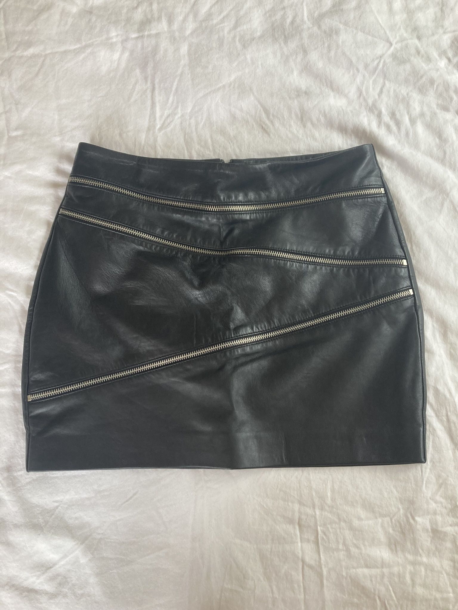 Mango Leather Skirt