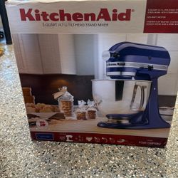 Brand New (Cobalt blue) 5QT Tilt Head kitchen Aid Mixer 