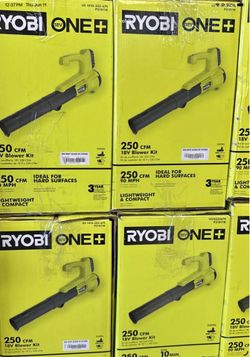 Ryobi 18v blower with battery and charger