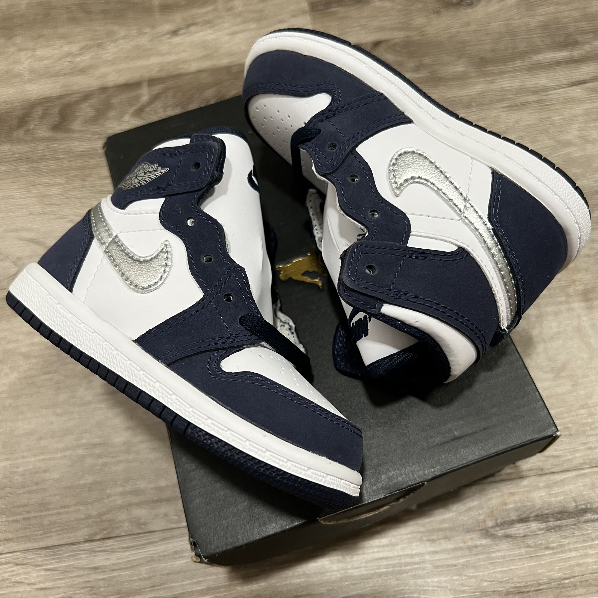 Air Jordan 1 Retro High OG (TD) “COJP” Japan Navy Size 6c Brand New Toddler