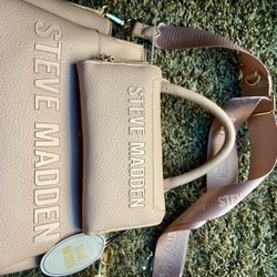 Pink Steve Madden Handbag + Wallet 