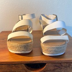 Women Espadrille Wedges Sandals Ankle Straps Sandals 7.5