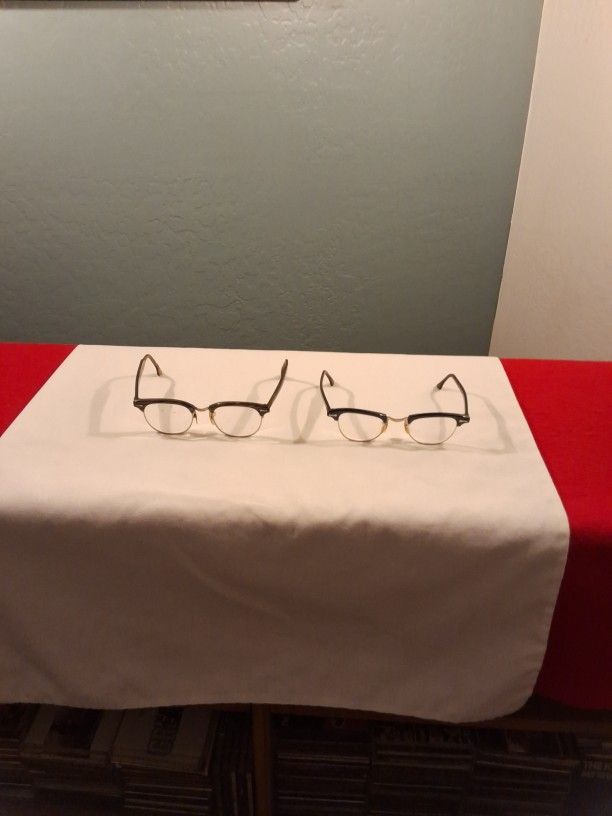 VINTAGE LOT OF 2 Grey Eyeglasses **RETRO!**