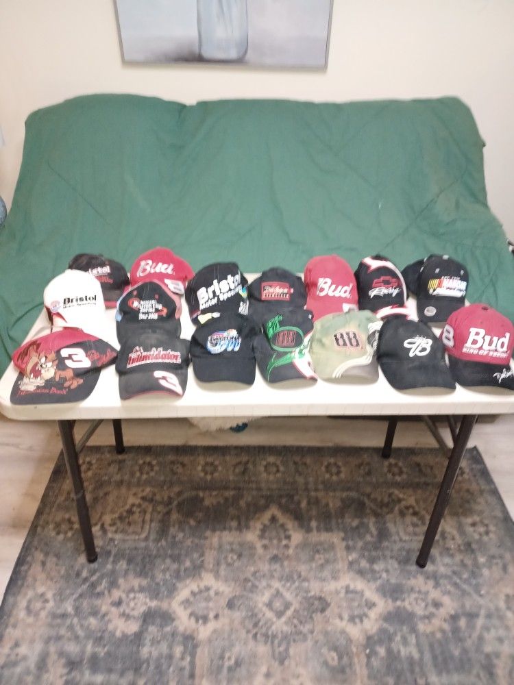 COLLECTION OF RACING HATS. ONLY $5 PER HAT!