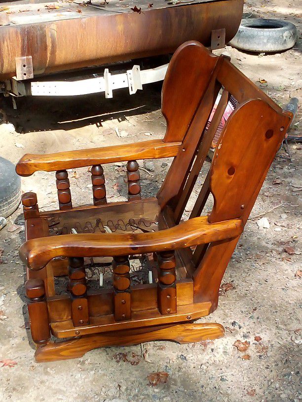 Antique Wooden Gliding Rocking Chair