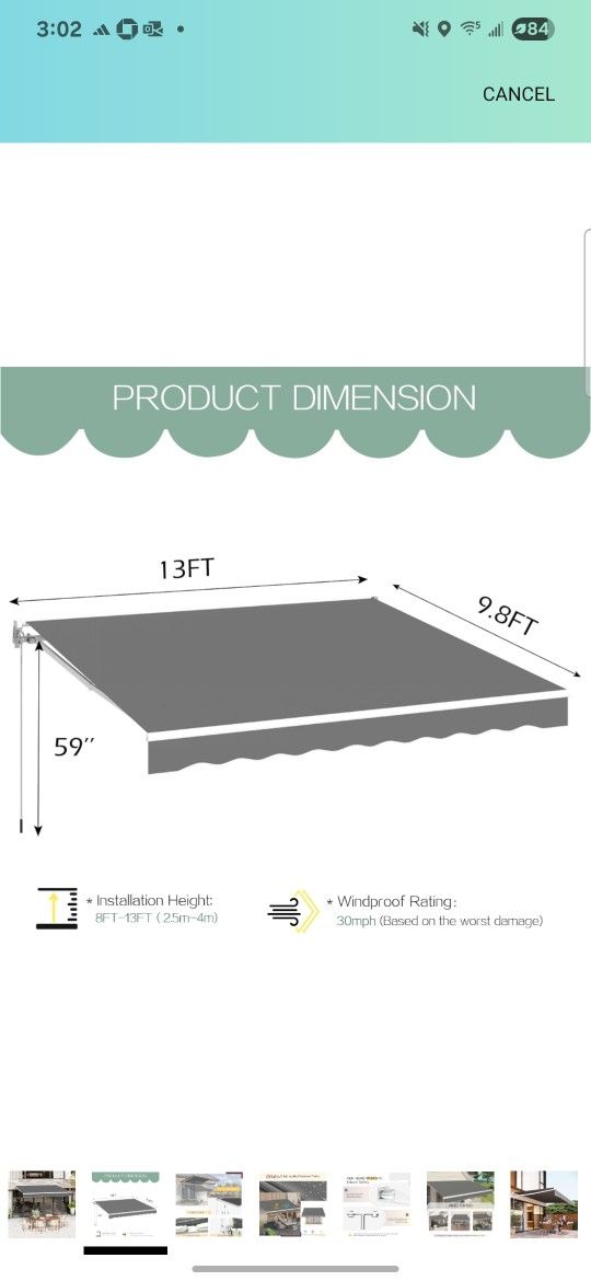 Outdoor Awning FOR SALE!!! 