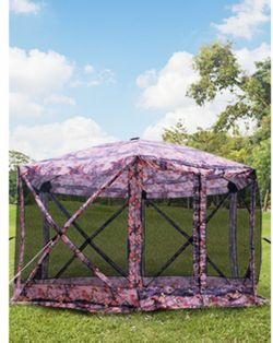 Hexagonal Screened Gazebo