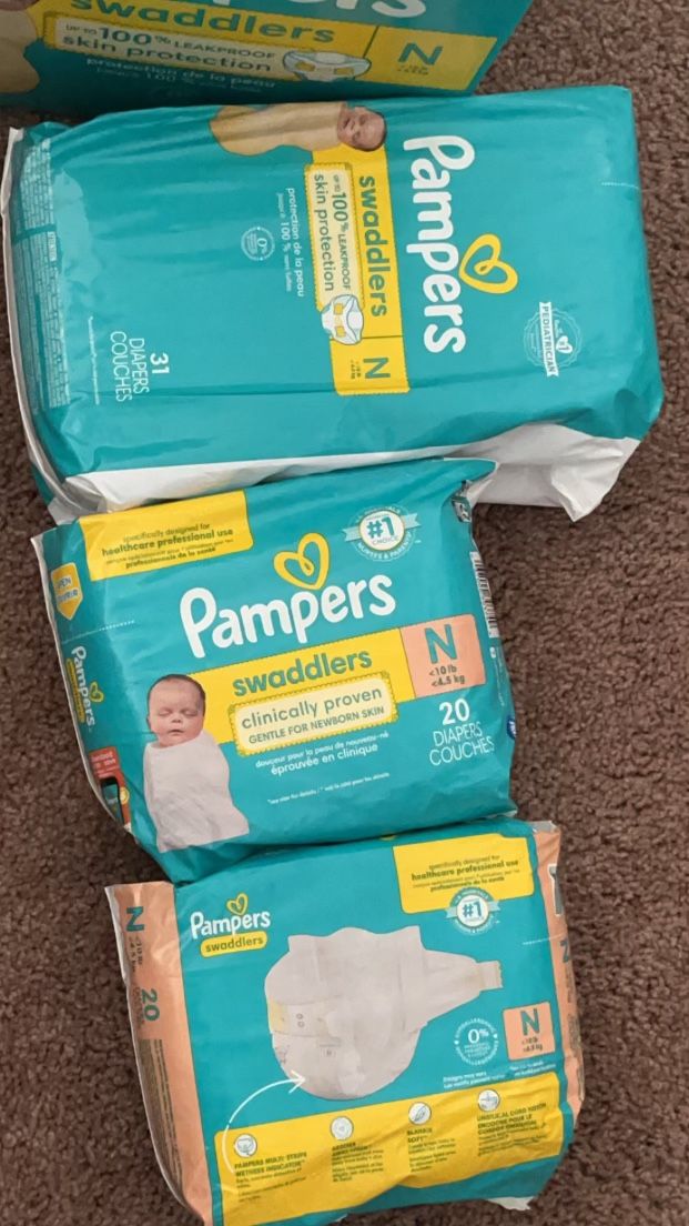 Pampers And Huggies Diapers Newborn Size