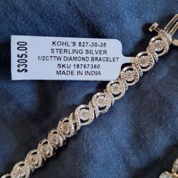 Diamond Bracelet And Earings 