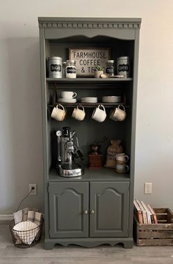 Farmhouse Hutch / Bookshelf / Cabinet / Coffee Bar- Delivery available