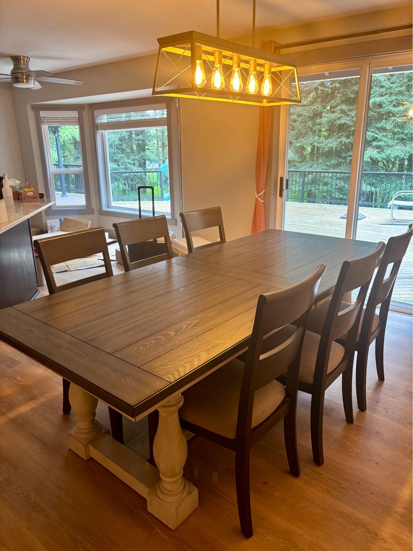 Solid Wood Dining Table + 6 Chairs – Great Condition
