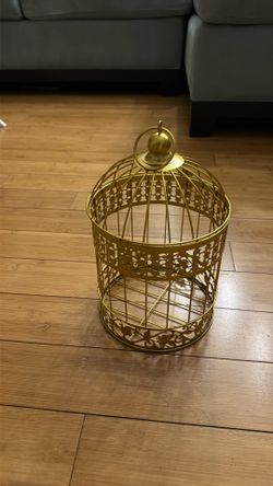 Metal Bird Cage for Wedding Decor and Flower Cage Decor Perfect Props for Hanging Flower Frames Indoor and Outdoor Decoration at Wedding Parties (Gold
