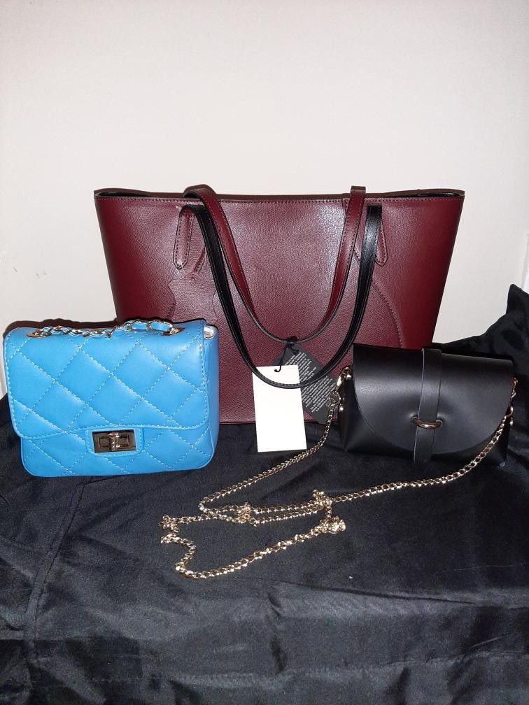 Italian leather hand bag bundle