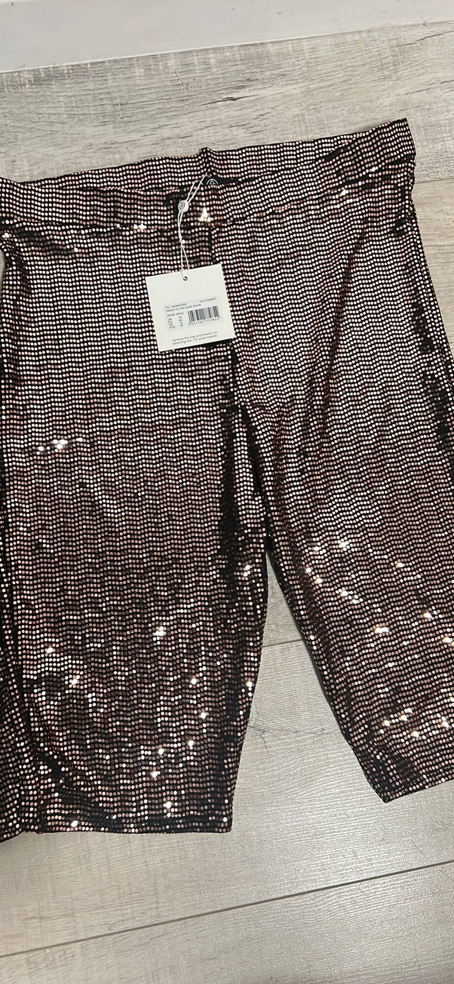 Brand New Bodysuit Short Shiny Pants Size M