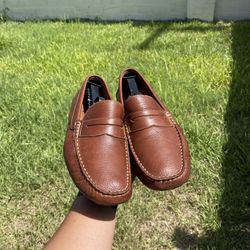 1801 Pebble Leather Loafers 9.5D