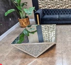 Diamond Shape Mirrored Coffee Table