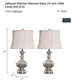 Mercury Glass Lamp Set (2)