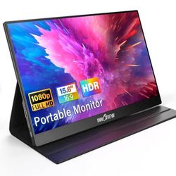 Portable Monitor, 15.6 Inch FHD 1080P HDMI USB C Second External Monitor 