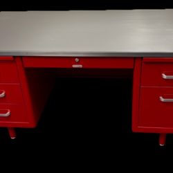 Red Vintage Desk - Tanker Red Desk - McDowell & Craig 