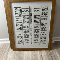 Framed Mudcloth Art Prints (Set of 2)