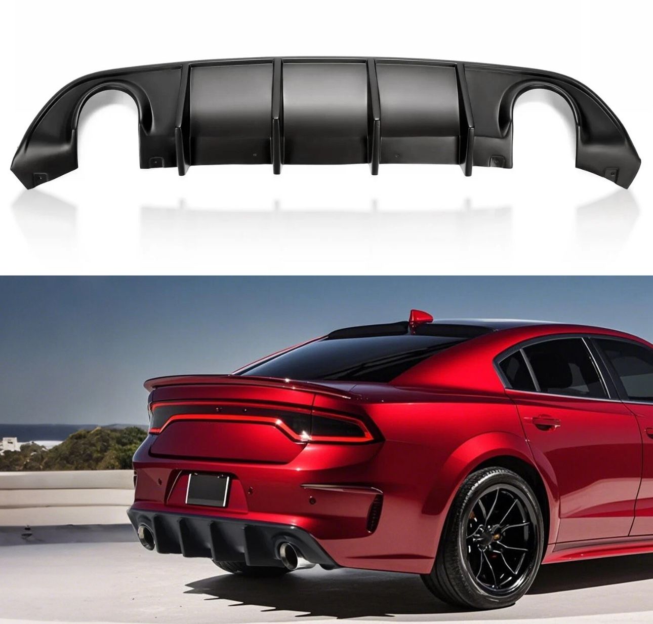Dodge Charger Diffuser Matte Black