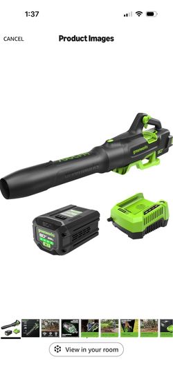 Greenworks 80V (700 CFM / 170 MPH) Brushless Cordless Leaf Blower (Turbo Button, Cruise Control, 26 CC Gas Equivalent), 2.5Ah Battery (200 Wh Max) + R