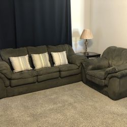 Sofa, Love Seat And Oversized 