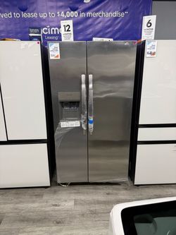FRIGIDAIRE STAINLESS STEEL SIDE BY SIDE REFRIGERATOR 😍
