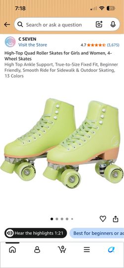 C Seven Matcha Roller Skates Womens Size 6