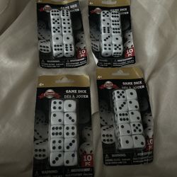Classic Games Game Dice - 4 Packs of 10!