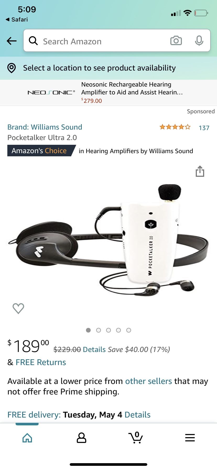 Take Flight. Transform your senses. Listen t,tsounds you choose, nPocketalker 2.0 personal amplifier from Williams Sound. Des