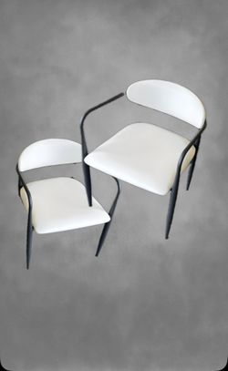 TWO- Brand New White & Black Luxury Chairs