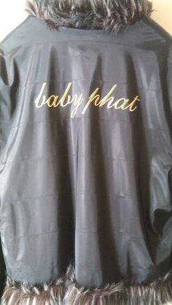 "Baby Phat Faux Fur" reversible short cut coat!!