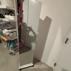 Sliding Door Mirror Jewelry Cabinet