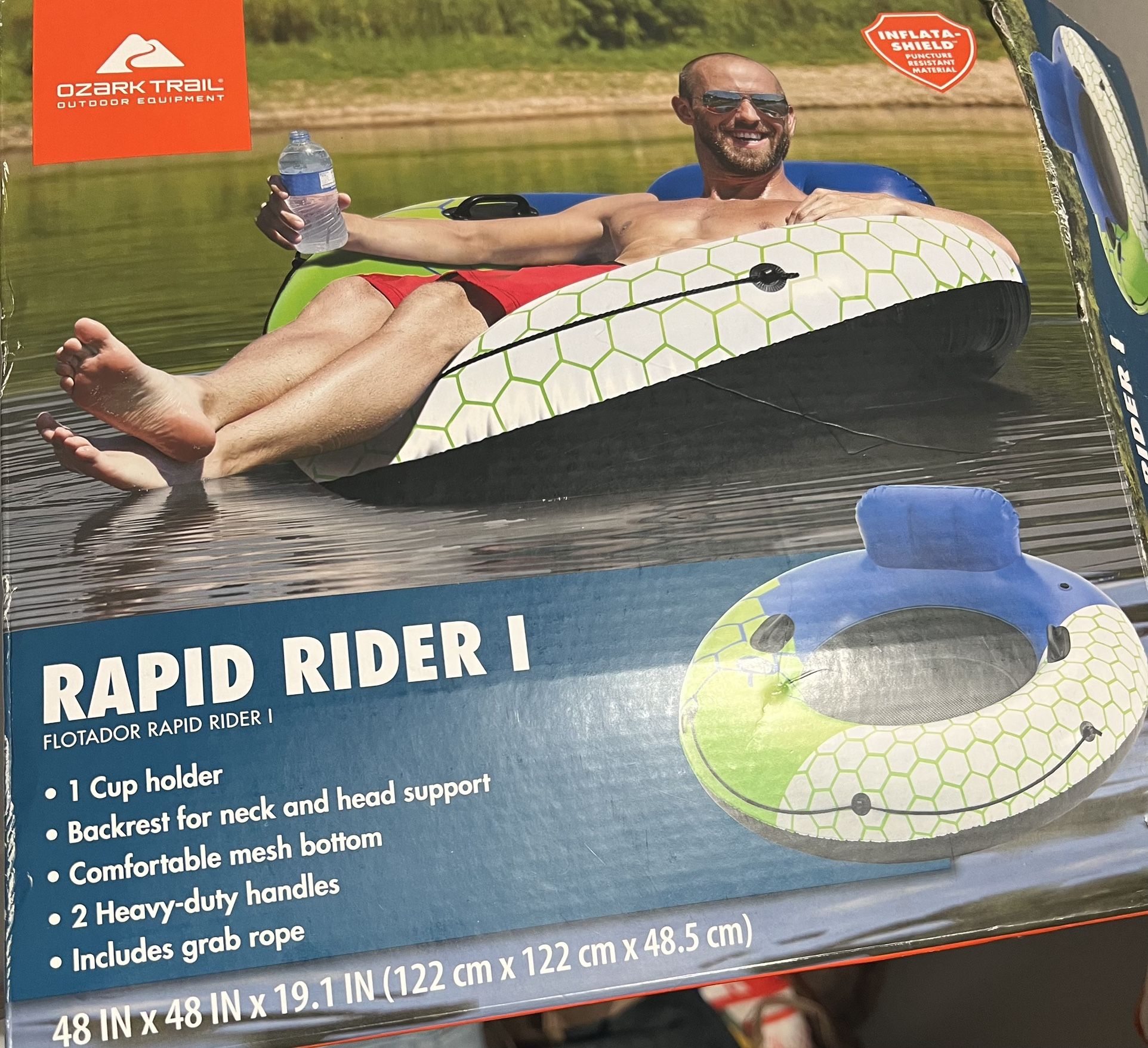 Rapid Rider 1 Tube Float with head and backrest