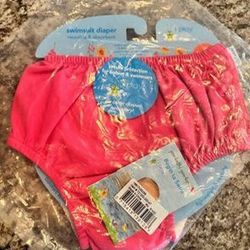 Toddler Girl Swim Diaper And Sun Hat Size 3T