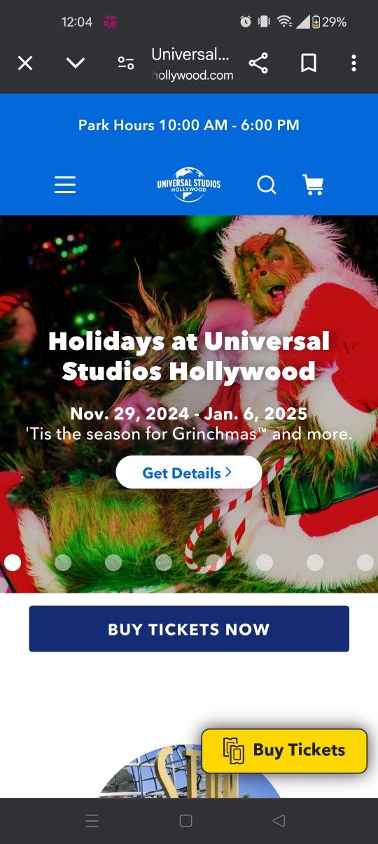 Universal Studios Tickets 🎟️🎟️🎟️🎟️🎟️🎟️🎟️