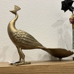 Vintage Brass Peacocks