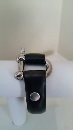 Omega Leather Bracelet.