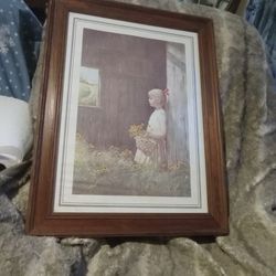 Vintage Adolf Sehring Summer Daydream Artist Signed Litho Print 25x19 Framed 150.00.On Ebay. 